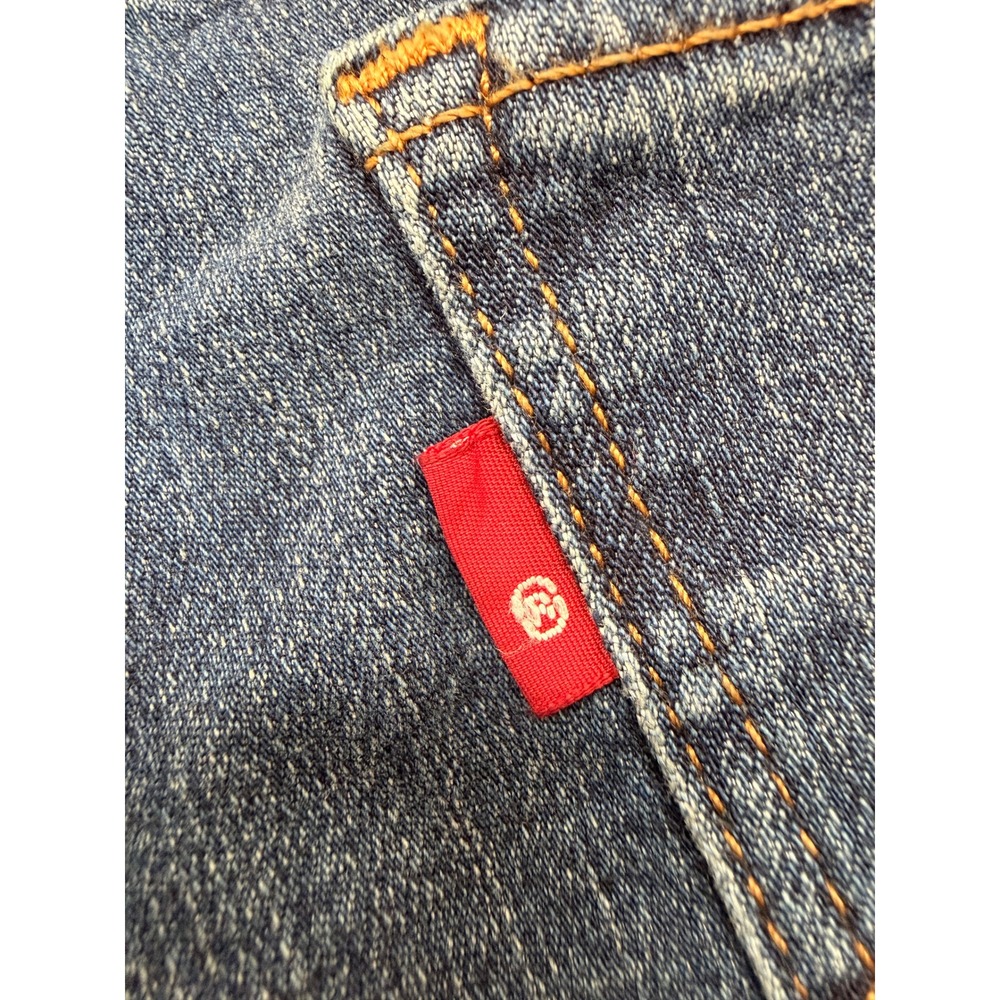 Levis 314 Shaping Straight Jeans Womens 32 Medium Wash Blue Denim Mid Rise - Picture 9 of 10